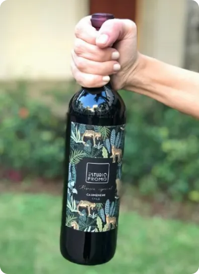 Vinho personalizado para presente corporativo