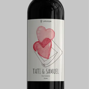 Vinho personalizado "Abraço Forte"