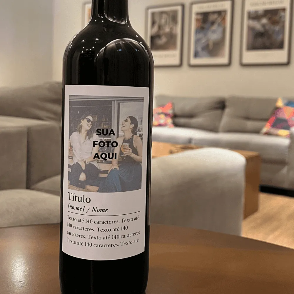 Vinho personalizado com foto