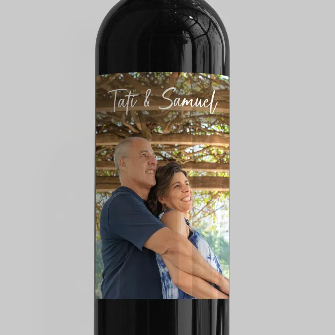 Vinho personalizado com foto